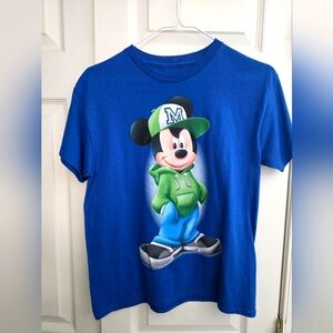 Disney Mickey Blue and Green Short Sleeve Tee